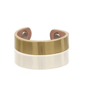 Magnetic Gold Tone Plain Ring - Pain Therapy Energy Ring